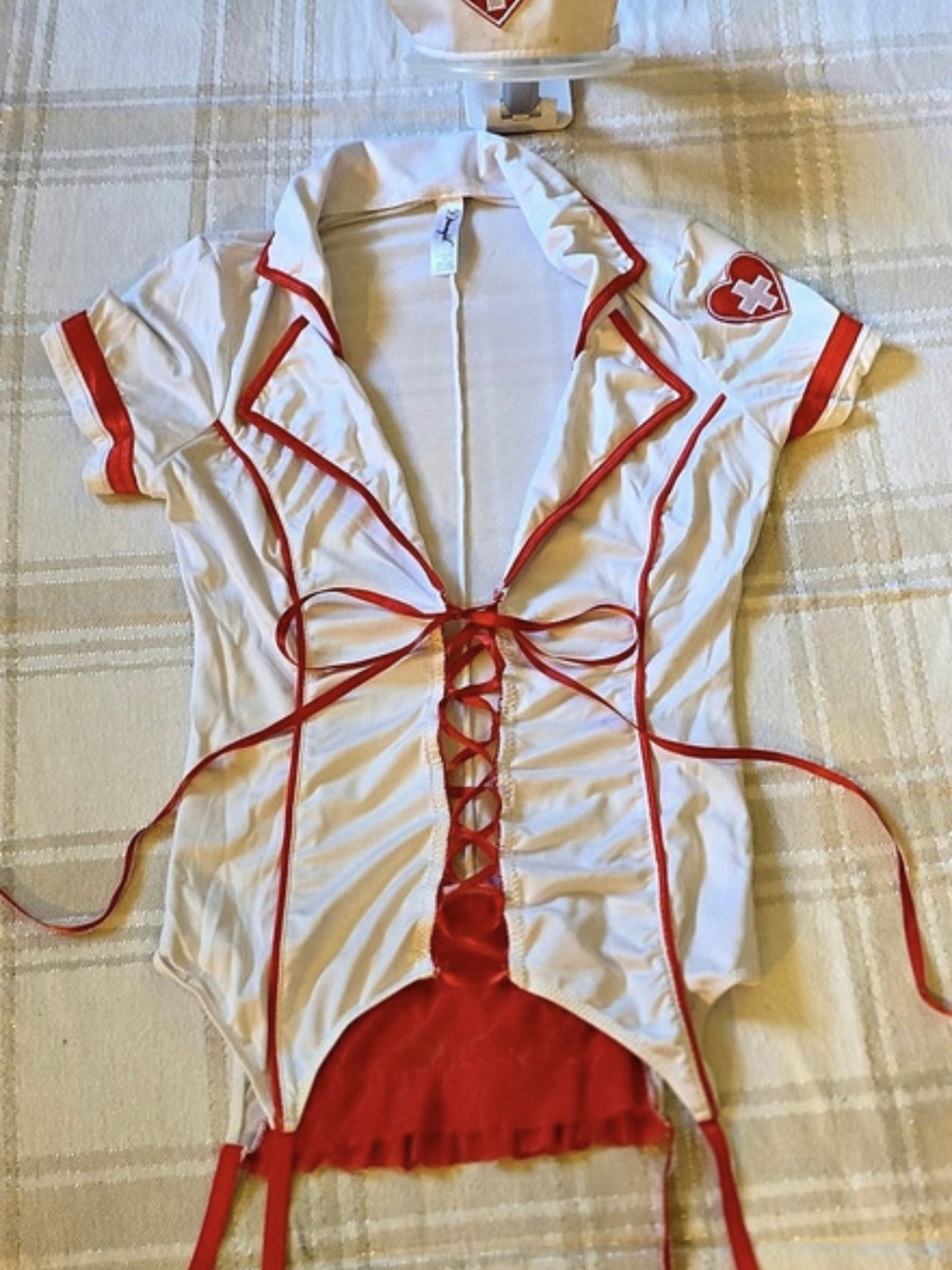 Rangjili Nurse Costume in White & Red Like New
